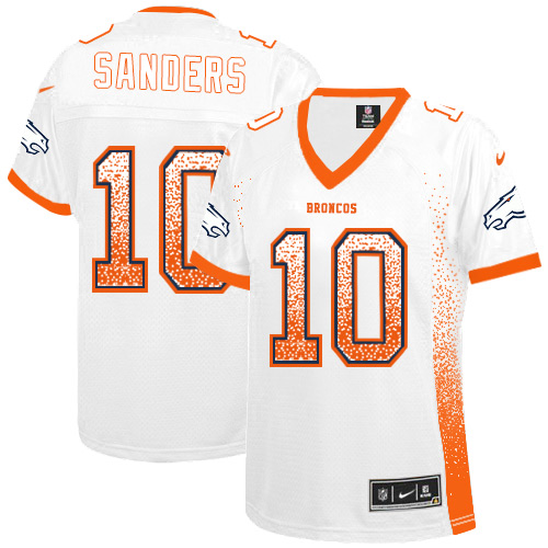 Women's Elite Emmanuel Sanders Nike Jersey White - #10 Drift Fashion NFL Denver Broncos